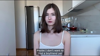 Russian Teen'S Wet Pussy Swallows Condom During Hot Sex With Neighbor